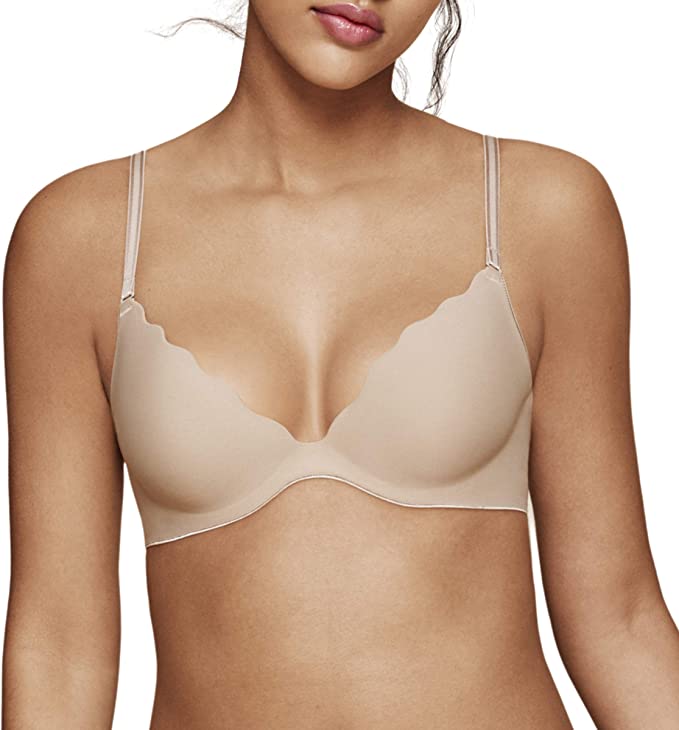Deepwonder Super Boost A B Cup Bra Push Up Gel Support Padded Side Plunge  Smoothing Underwire Bra