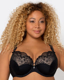 CURVY COUTURE 1017 TULIP LACE PUSH-UP BRA - Bra Tenders NYC
