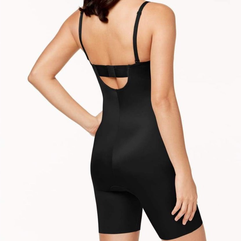 SPANX 10156R Suit Your Fancy Strapless Cupped Mid-Thigh Bodysuit S