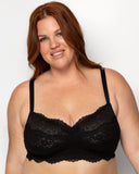 CURVY COUTURE 1348 LACE WIREFREE BRALETTE - Bra Tenders NYC