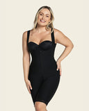 BT 018688 KNEE LENGTH BODY SHAPER WITH FIRM COMPRESSION WITH WIDE STRAP - Bra Tenders NYC
