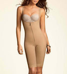 BT 018688 KNEE LENGTH BODY SHAPER WITH FIRM COMPRESSION WITH WIDE STRAP - Bra Tenders NYC