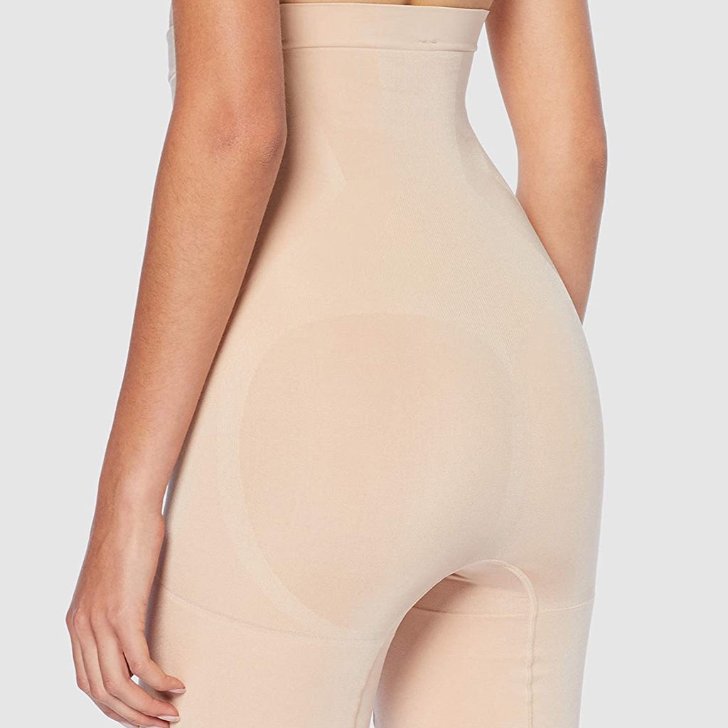 ASSETS by SPANX Women's Remarkable Results High-Waist Mid-Thigh Thigh  Shapers - Café Au Lait XL