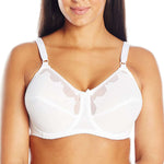 full-frame construction provides firm yet gentle support in any size, with seamed full-coverage cups and cushion-tipped underwires for comfortable lift and shaping.