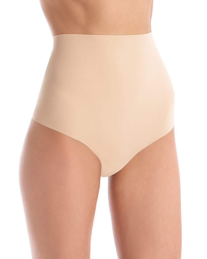 Spanx Champagne Beige 10196R High Waist Stretch Shaping Thong Size