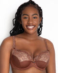 CURVY COUTURE 1017 TULIP LACE PUSH-UP BRA - Bra Tenders NYC