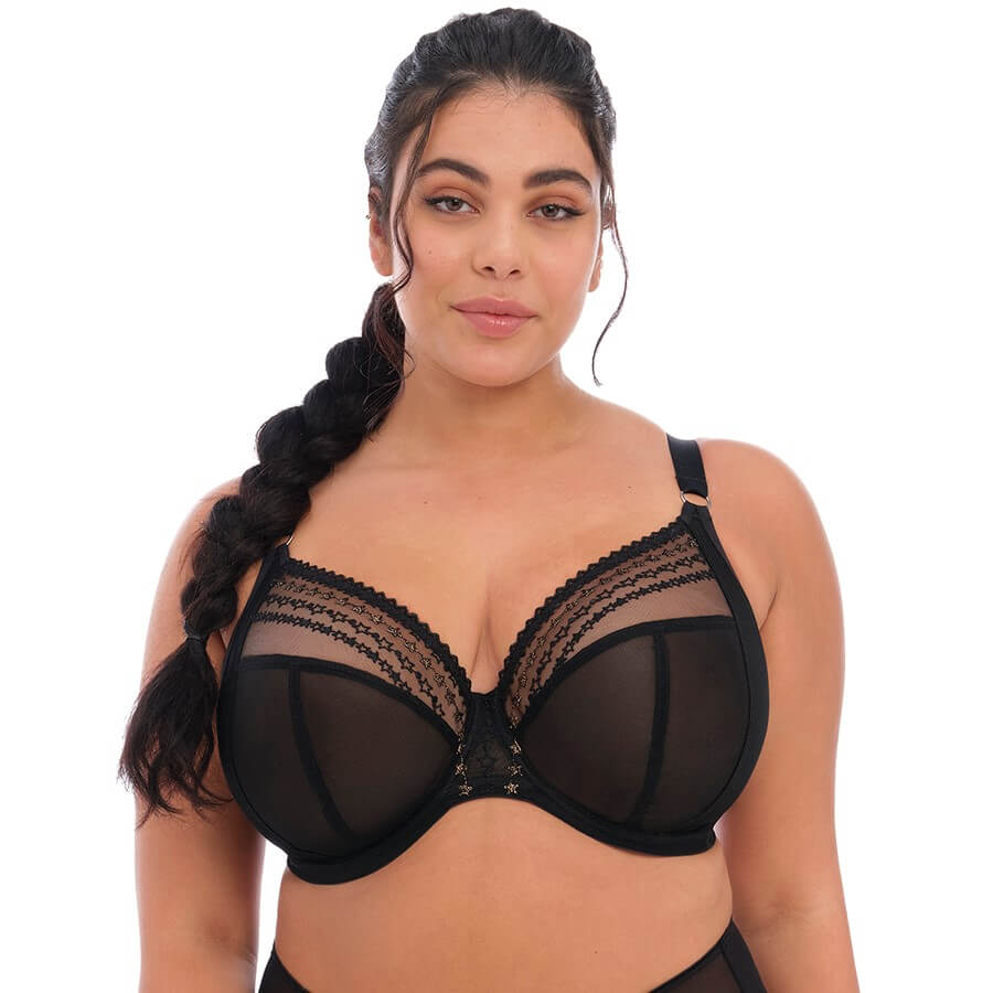 Elomi Black Matilda Side Support Plunge Bra Women's Size 34J - $21 - From  May