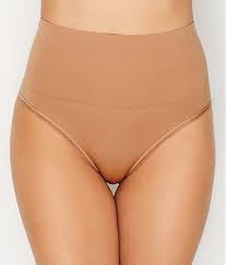 Yummie Seamlessly Shaped Ultralight Nylon Brief in Almond