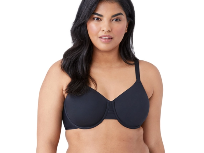 Wacoal At Ease Underwire Bra in Black - Busted Bra Shop