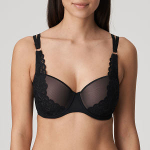 Push Up & Balcony Bra, Lace Padded Sexy Ladies Demi Plunge Sheer Bras for  Women