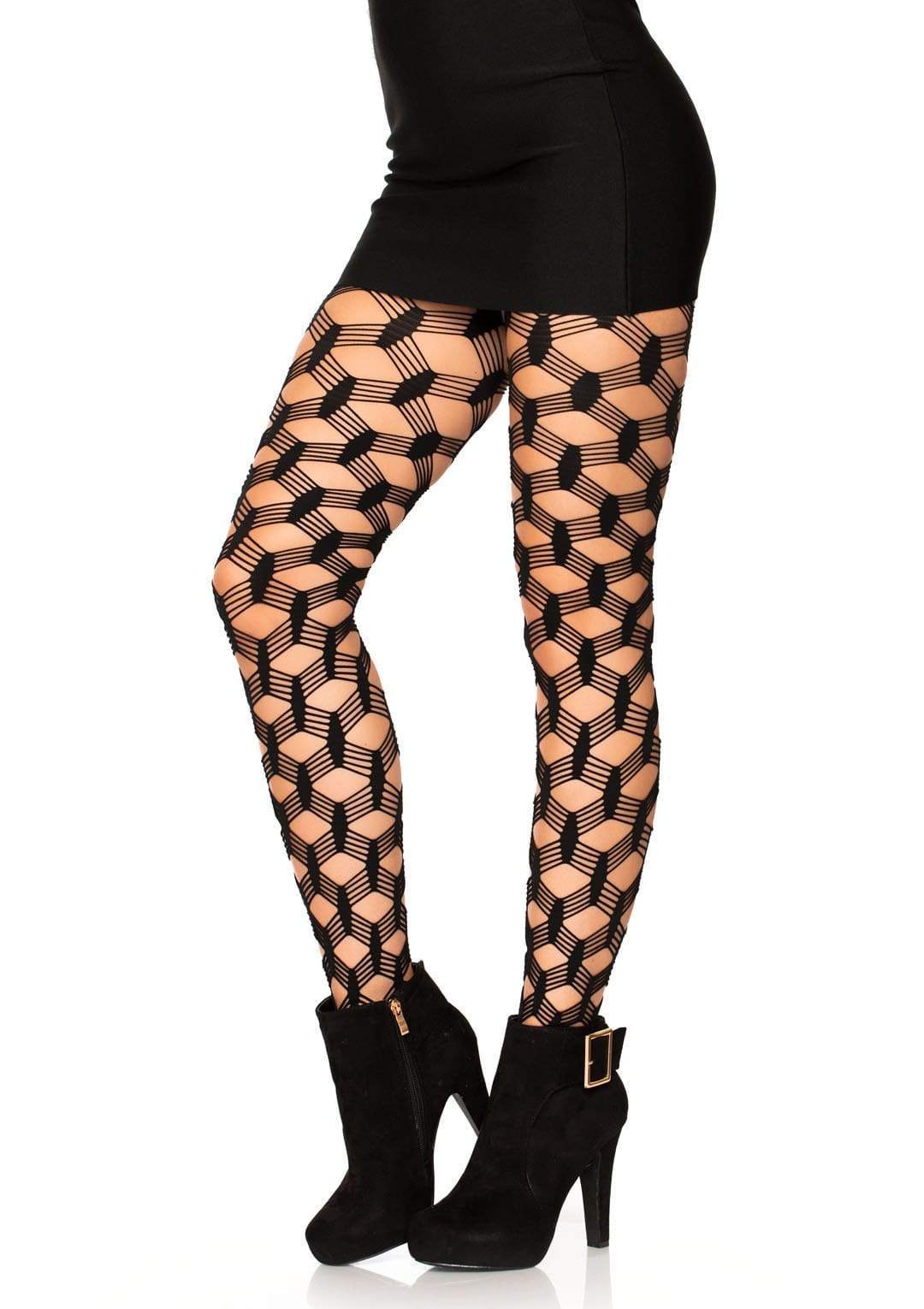  Leg Avenue Women's Professional Fishnet Tights, Black, A/B:  Adult Exotic Costumes: Clothing, Shoes & Jewelry